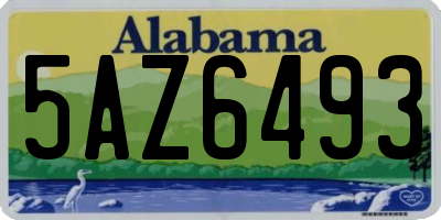 AL license plate 5AZ6493