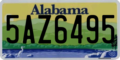 AL license plate 5AZ6495