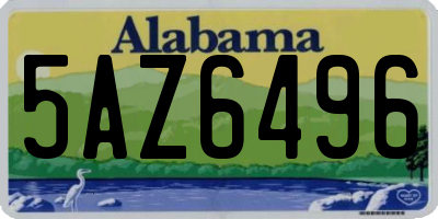 AL license plate 5AZ6496