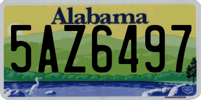 AL license plate 5AZ6497