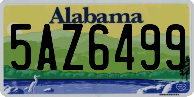 AL license plate 5AZ6499