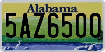 AL license plate 5AZ6500