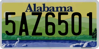 AL license plate 5AZ6501