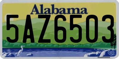 AL license plate 5AZ6503
