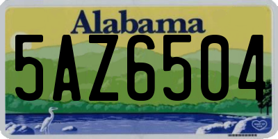 AL license plate 5AZ6504