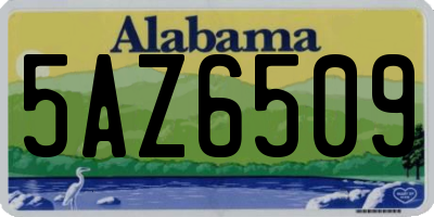 AL license plate 5AZ6509