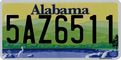 AL license plate 5AZ6511