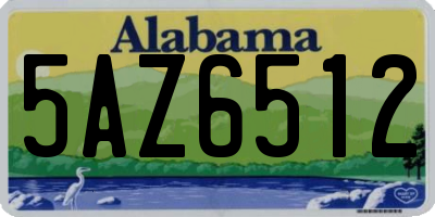 AL license plate 5AZ6512