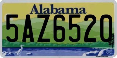 AL license plate 5AZ6520