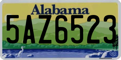 AL license plate 5AZ6523
