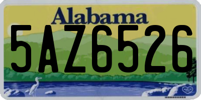 AL license plate 5AZ6526
