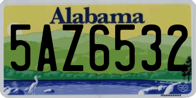 AL license plate 5AZ6532