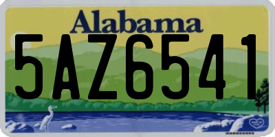 AL license plate 5AZ6541