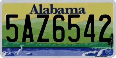 AL license plate 5AZ6542