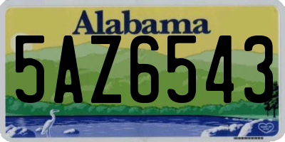 AL license plate 5AZ6543