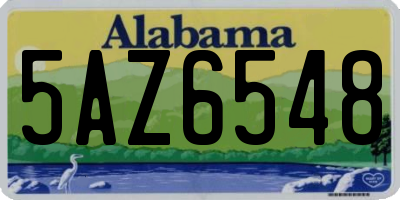 AL license plate 5AZ6548