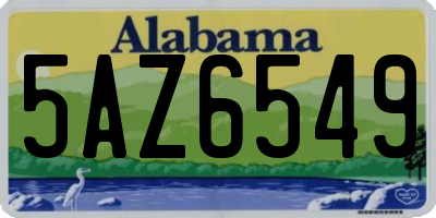 AL license plate 5AZ6549