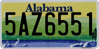 AL license plate 5AZ6551
