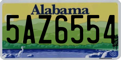 AL license plate 5AZ6554