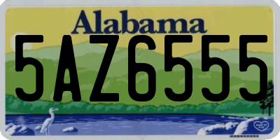 AL license plate 5AZ6555