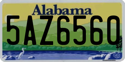 AL license plate 5AZ6560