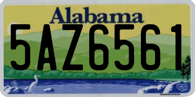 AL license plate 5AZ6561