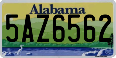 AL license plate 5AZ6562