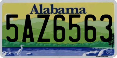 AL license plate 5AZ6563