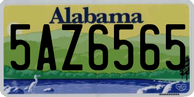 AL license plate 5AZ6565