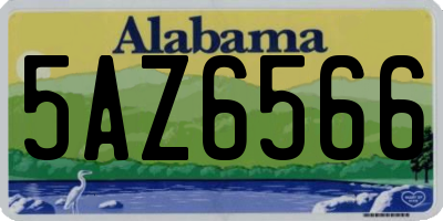AL license plate 5AZ6566