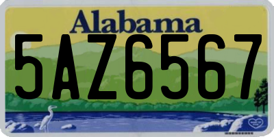 AL license plate 5AZ6567