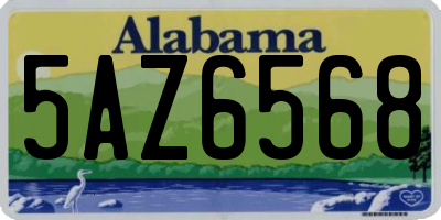AL license plate 5AZ6568