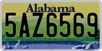 AL license plate 5AZ6569