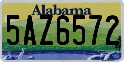 AL license plate 5AZ6572
