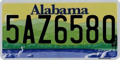 AL license plate 5AZ6580