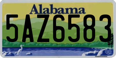 AL license plate 5AZ6583
