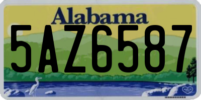 AL license plate 5AZ6587