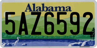 AL license plate 5AZ6592