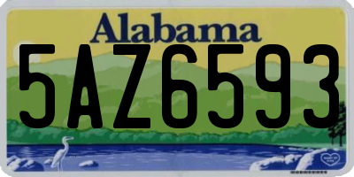 AL license plate 5AZ6593