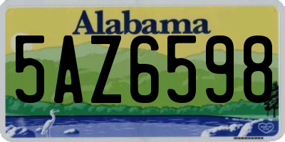 AL license plate 5AZ6598
