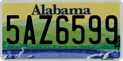 AL license plate 5AZ6599