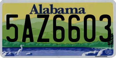 AL license plate 5AZ6603