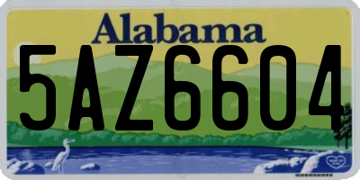 AL license plate 5AZ6604
