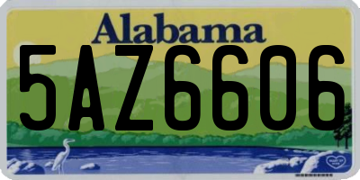 AL license plate 5AZ6606