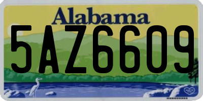 AL license plate 5AZ6609