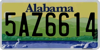 AL license plate 5AZ6614
