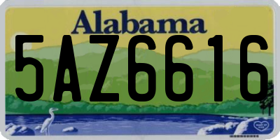 AL license plate 5AZ6616