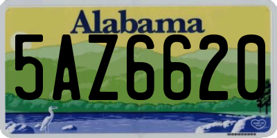 AL license plate 5AZ6620