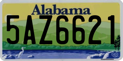AL license plate 5AZ6621