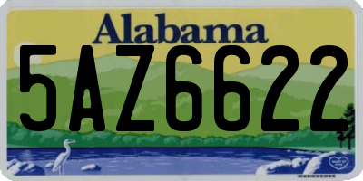 AL license plate 5AZ6622